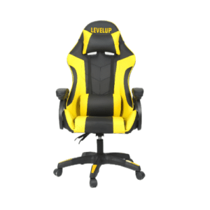 כיסא גיימינג LEVEL UP בצבע צהוב – חוויית ישיבה מנצחת!