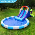 מתקן מתנפח ענק – קשת בענן עם שתי מגלשות מים