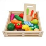 ערכת חיתוך ירקות מעץ לילדים