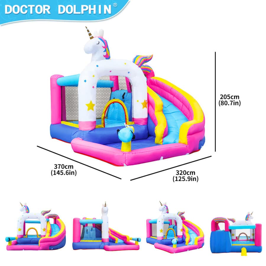 ⁦מתנפח מים חד קרן קשת בענן W63103 מבית Doctor Dolphin⁩ – תמונה ⁦9⁩