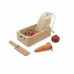 ערכת סלט ירקות מעץ לילדים