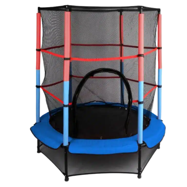 טרמפולינה לילדים 55 אינץ' עם רשת הגנה (140 ס"מ) בצבע כחול