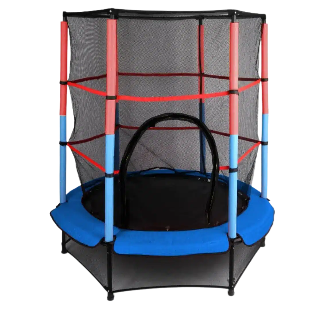 טרמפולינה לילדים 55 אינץ' עם רשת הגנה (140 ס"מ) בצבע כחול