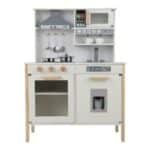 מטבח אלקטרוני מעץ לילדים – דגם מדריד בצבע לבן