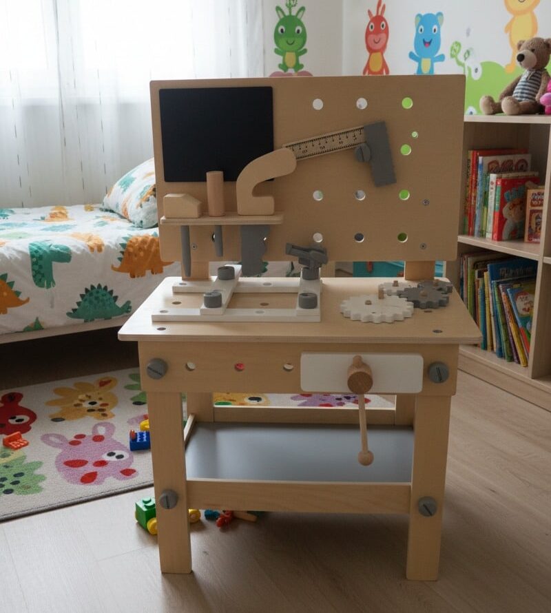 שולחן כלי עבודה מעץ לילדים שולחן כלי עבודה מעץ לילדים – תמונה 1