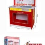 מטבח עץ לילדים | דגם אדום