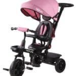 תלת אופן 3 ב-1 עם מושב דו-כיווני בצבע ורוד