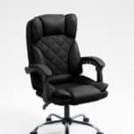 כיסא מנהלים ארגונומי יוקרתי עם ידיות בצבע שחור | מקט E901BLACK