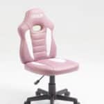 כיסא תלמיד ארגונומי לנוער בצבע ורוד ולבן | מקט LEVEL UP | S301-PW