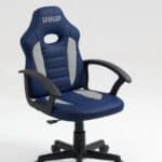 כיסא תלמיד ארגונומי לנוער עם ידיות בצבע כחול ואפור | מקט LEVEL UP | 301A-BG