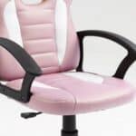 כיסא תלמיד ארגונומי לנוער עם ידיות בצבע ורוד ולבן | דגם LEVEL UP | מק"ט 301A-PW