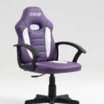 כיסא תלמיד ארגונומי לנוער עם ידיות בצבע סגול ולבן| מקט LEVEL UP | 301A-PW1