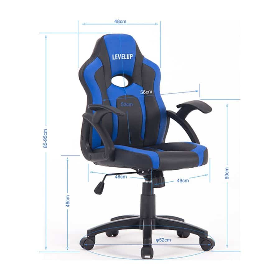 ⁦כיסא גיימינג לילדים ארגונומי עם ידיות דגם SHARK בצבע שחור ואדום G512R מבית LEVEL UP⁩ – תמונה ⁦5⁩