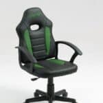 כיסא תלמיד ארגונומי לנוער עם ידיות בצבע שחור וירוק | מק"ט: 301A-BG3 | LEVEL UP