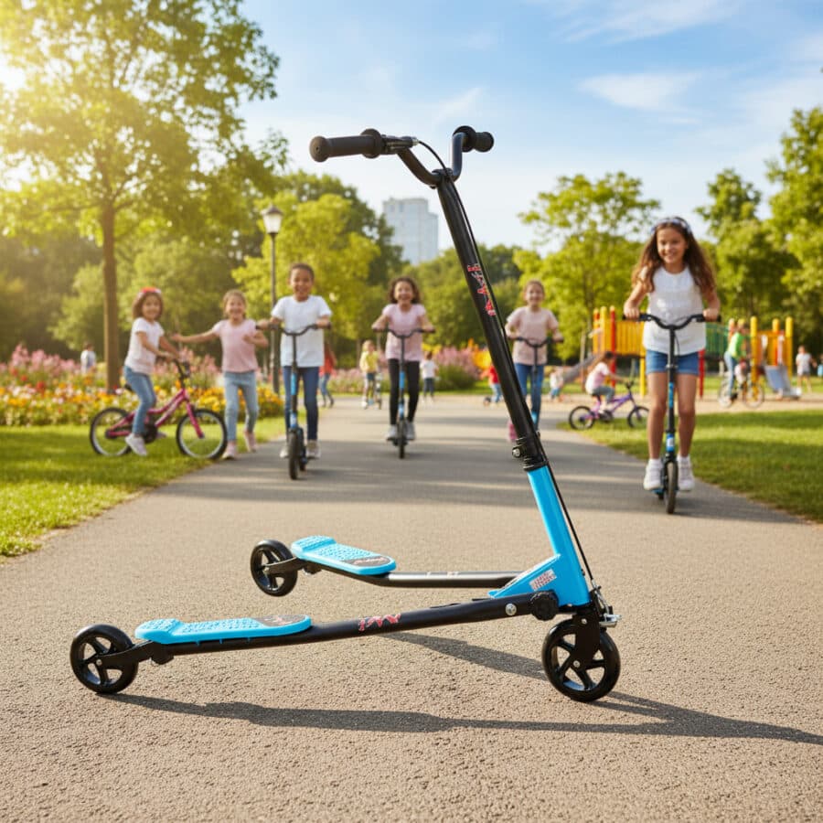 ⁦קורקינט סטריטר 3 גלגלים מקצועי בצבע תכלת|מקט streeterB⁩ – תמונה ⁦2⁩