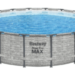 בריכת אולטרה עגולה בריקים+ משאבת פילטר 1500+סולם+כיסוי |549X122| 5618Y|MAX| BESTWAY