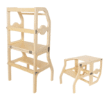 מגדל למידה מתקפל טבעי מעץ לילדים | מקט W08G274E|בית העץ