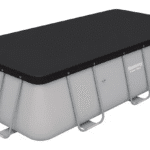כיסוי PVC לבריכה אולטרה מלבנית מסגרת אפורה | 404X201X100 או 412*201*100 | BESTWAY ס"מ | מקט 58232