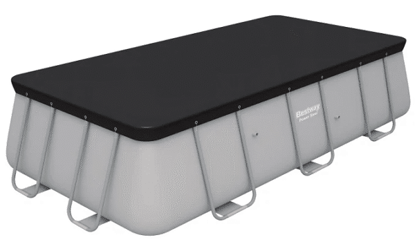 כיסוי PVC לבריכה אולטרה מלבנית מסגרת אפורה | 404X201X100 או 412*201*100 | BESTWAY ס"מ | מקט 58232