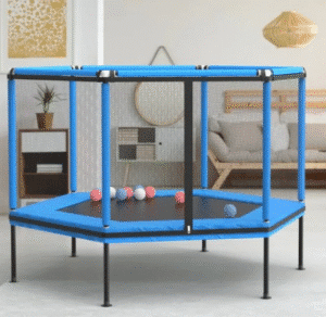 טרמפולינת קפיצים לילדים בצורת משושה | 160 ס"מ  | מקט TRM160B