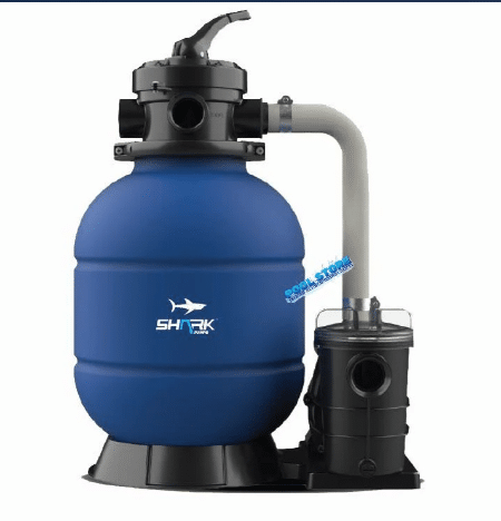 משאבת חול 2400 גלון בשעה לבריכה כולל זוג צינוריות וצמר סינון | מקט 1235524| SHARK