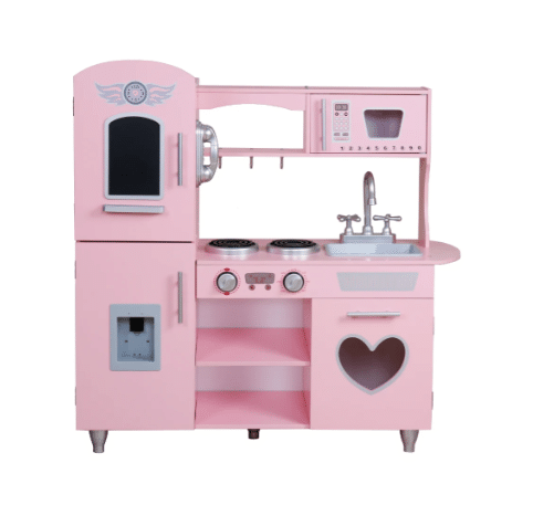 מטבח איילת ורוד מעץ לילדים W10C566
