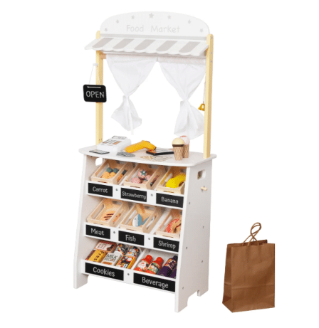 דוכן שוק מעץ לילדים W10A232