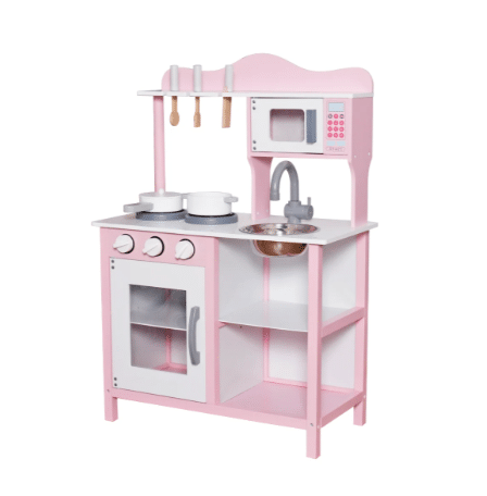 מטבח שני ורוד מעץ לילדים W10C404I