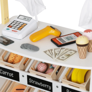 דוכן שוק מעץ לילדים W10A232