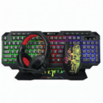 סט גיימינג הכולל מקלדת מוארת RGB, אוזניות, עכבר ומשטח עכבר | yrz