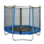 טרמפולינה עגולה כחולה 6 פיט עם רשת בטיחות ומסגרת מתכת | yrz