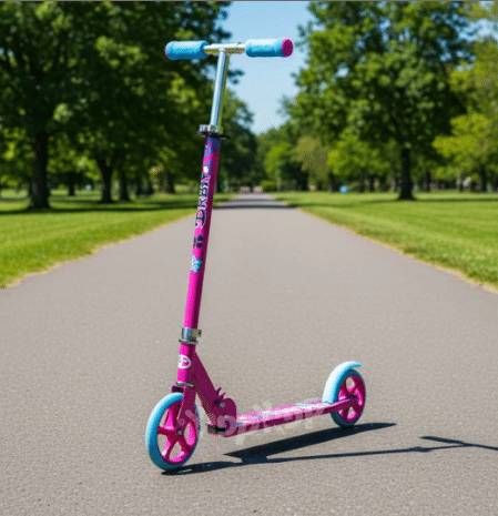 קורקינט מתקפל גלגלים גדולים 200 ממ בצבע ורוד DERBY200P מבית DERBY