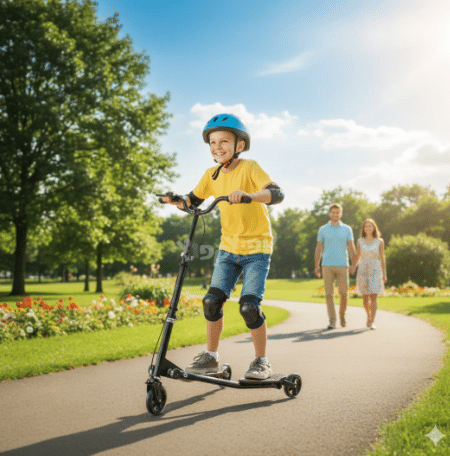 קורקינט סטריטר ספיידר 3 גלגלים מקצועי בצבע שחור streeterBL