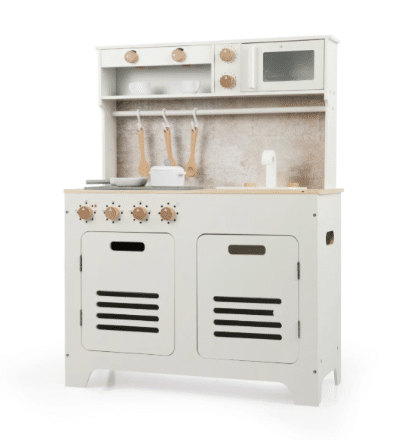 ⁦מטבח לילדים מעץ אלקטרוני מילאנו בצבע לבן⁩ – תמונה ⁦2⁩