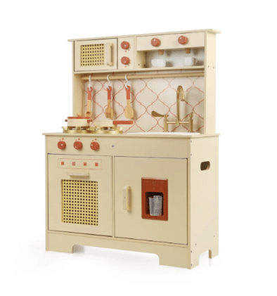 ⁦מטבח לילדים מעץ אלקטרוני ראטן⁩ – תמונה ⁦2⁩