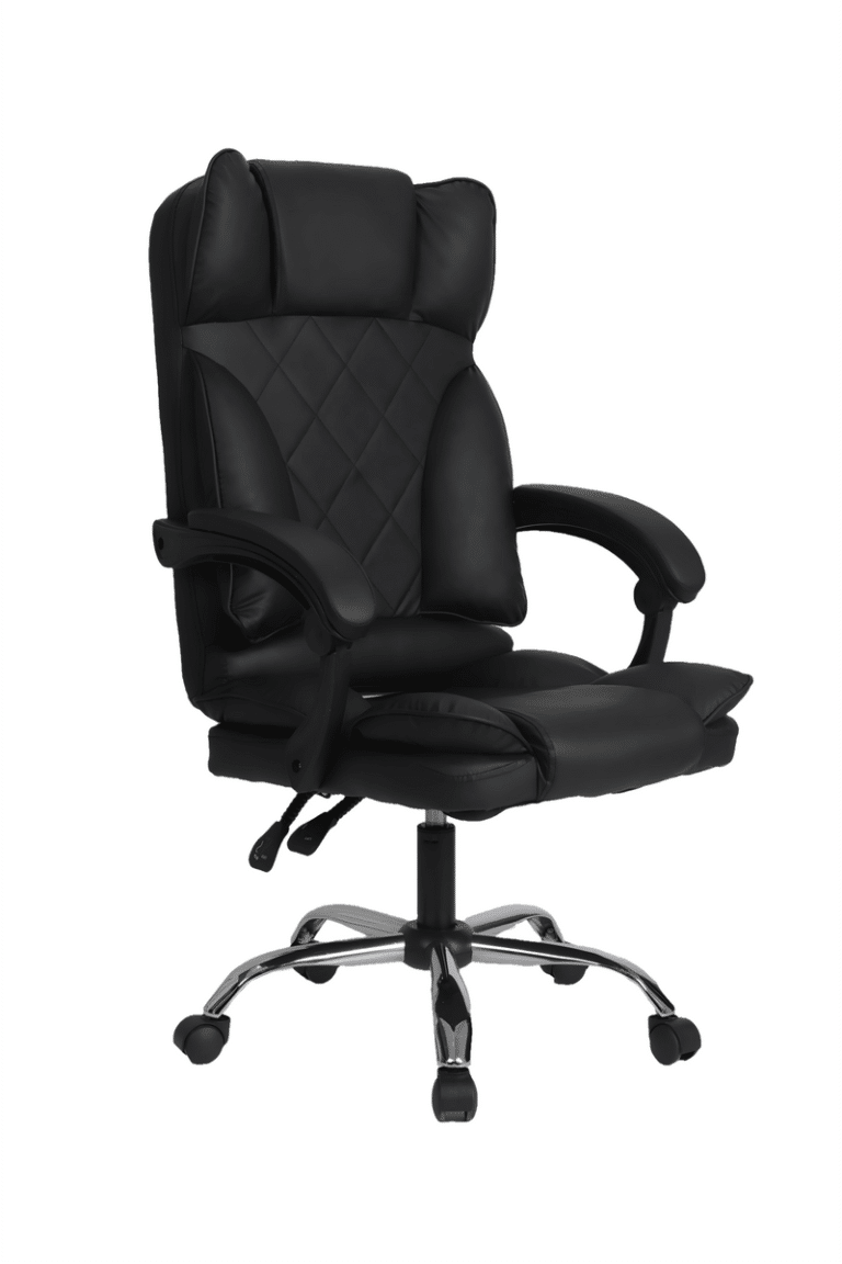 כיסא מנהלים שחור עם גב גבוה וריפוד דמוי עור | yrz