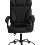 כיסא מנהלים בצבע שחור עם גב גבוה ומבנה מרופד | yrz