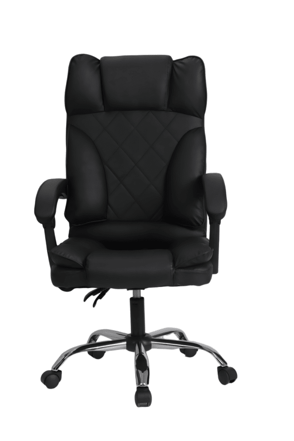 כיסא מנהלים בצבע שחור עם גב גבוה ומבנה מרופד | yrz