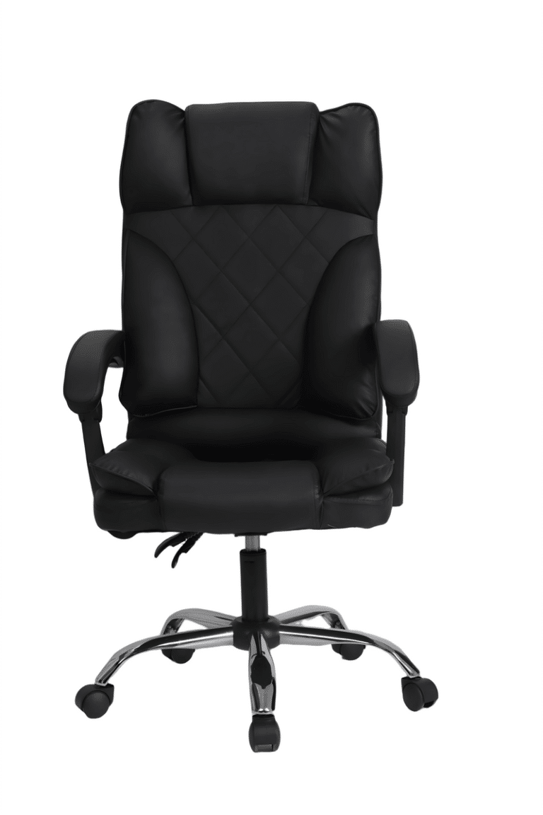 כיסא מנהלים בצבע שחור עם גב גבוה ומבנה מרופד | yrz