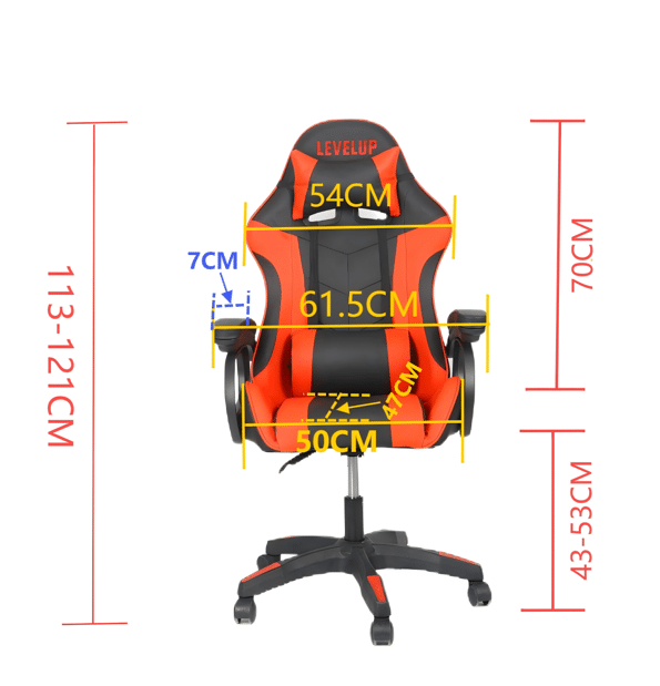 ⁦כיסא גיימינג בצבע זהב⁩ – תמונה ⁦3⁩