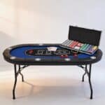 שולחן פוקר + מזוודה 500 ג׳טונים - 13.5 גרם