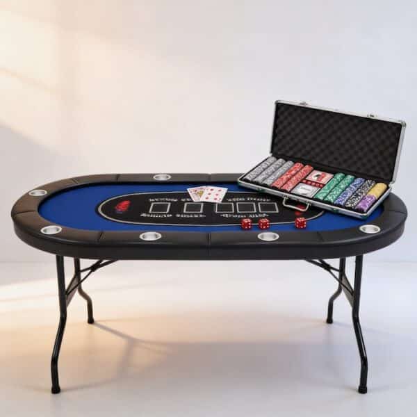 שולחן פוקר + מזוודה 500 ג׳טונים - 13.5 גרם