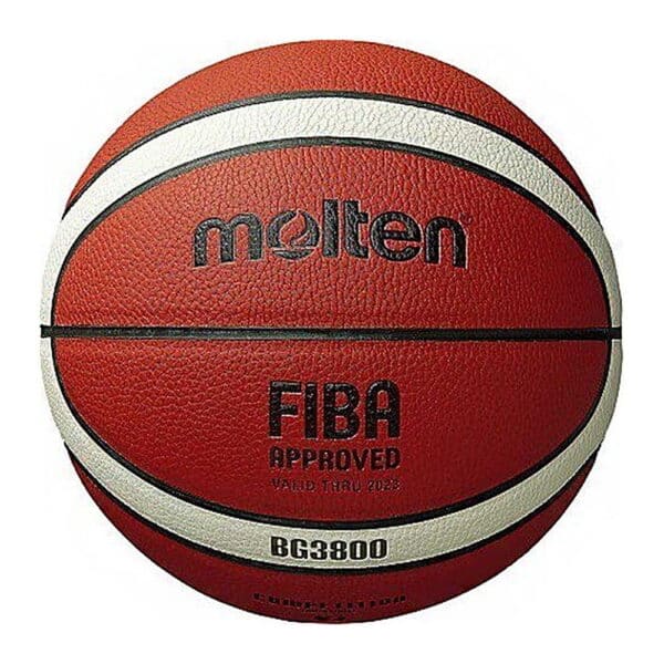 כדור כדורסל Molten אדום-לבן דגם BG3800 מידה 6 עם סימון FIBA Approved | yrz