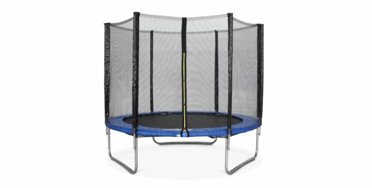 טרמפולינה עגולה כחולה 6 פיט עם רשת בטיחות וסולם | yrz