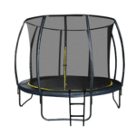 טרמפולינה + סולם 6 פיט פייבר שחור - 183 ס״מ