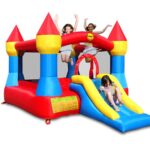 מתנפח הטירה עם המגלשה אדום כחול צהוב 9017 מבית Happy Hop