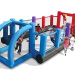 מתנפח מגרש כדורגל כדורסל וכדורעף 9072 מבית happy hop