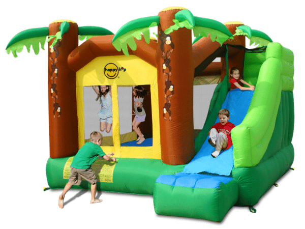 מתנפח לחצר בעיצוב ג'ונגל עם אזור קפיצה ומגלשה | yrz