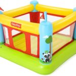 מתנפח קטן לילדים עם קירות רשת צבעוניים בעיצוב Fisher-Price | yrz