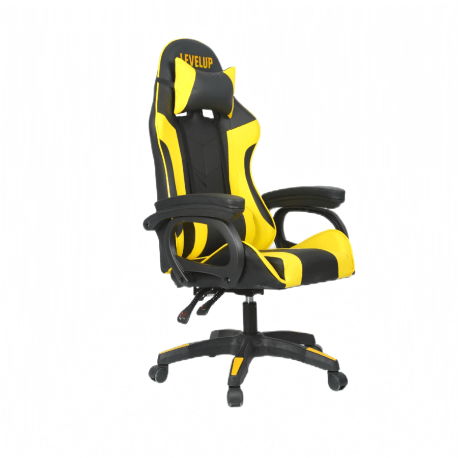 כיסא גיימינג בצבע צהוב 2024-1Y מבית LEVEL UP